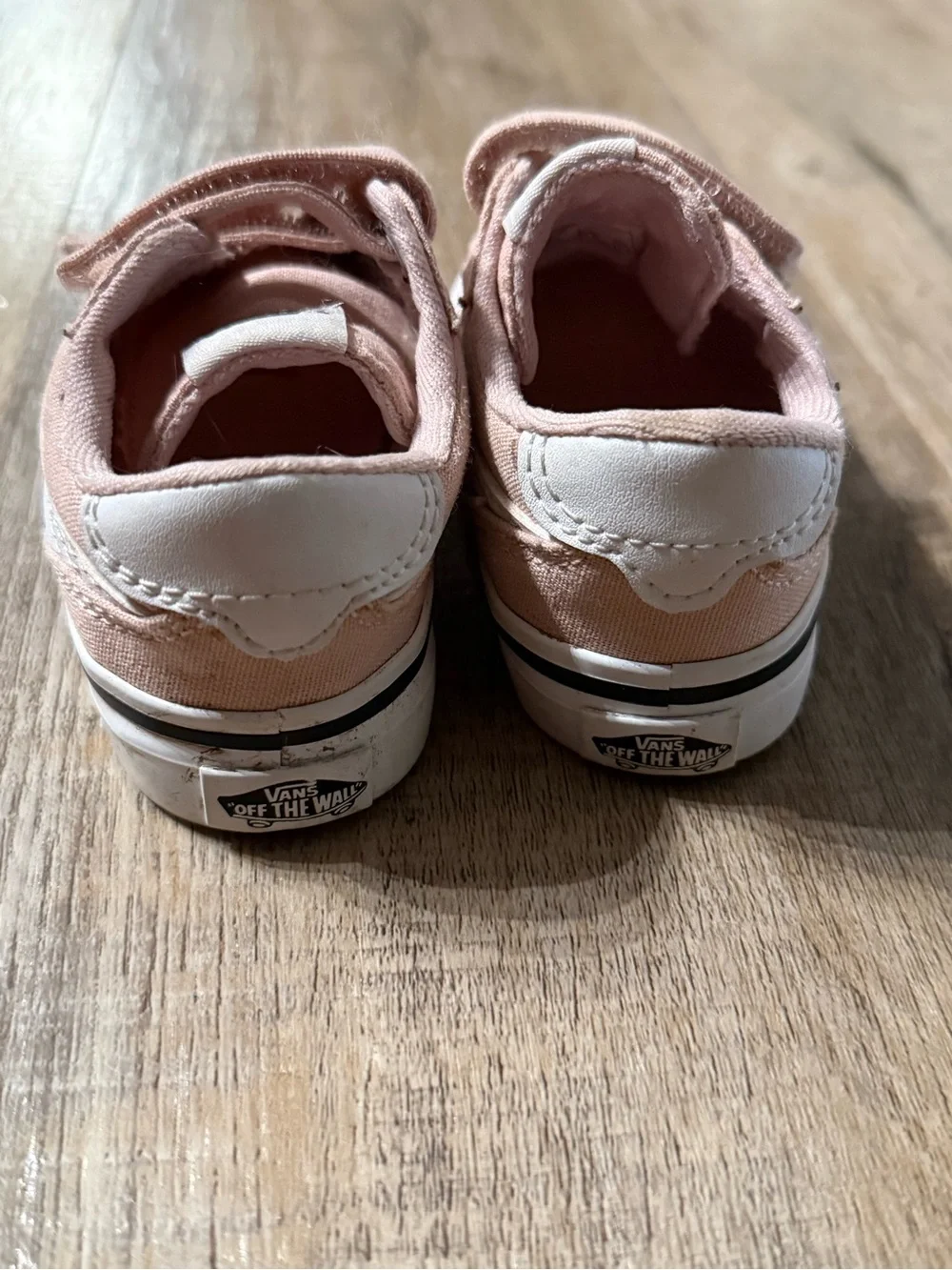 Vans Toddler Pink Canvas Velcro Sneakers size 5